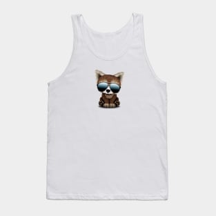 Cool Baby Red Panda Wearing Sunglasses Tank Top